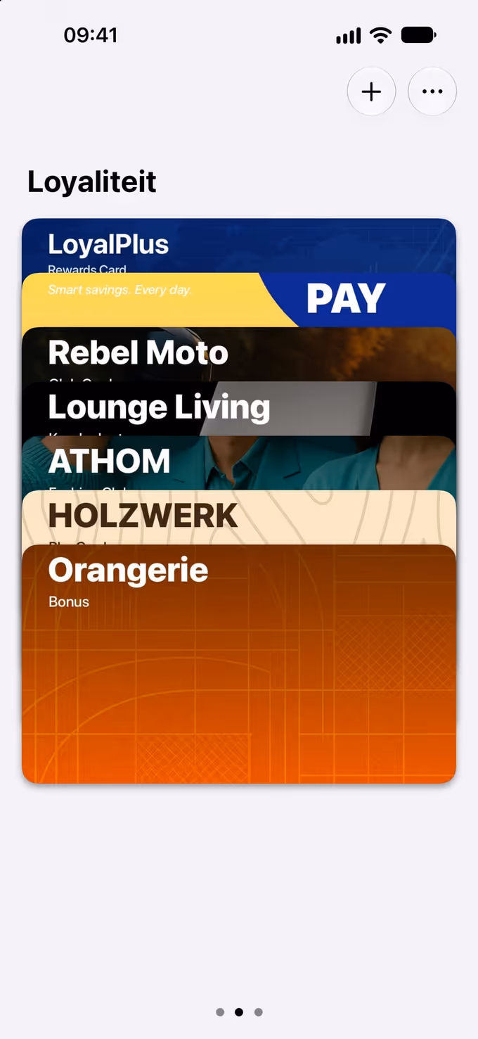 WalletCard: de stapel klantenkaarten