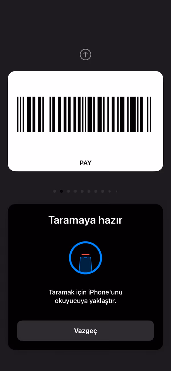 Kasa modu: tam ekran barkod