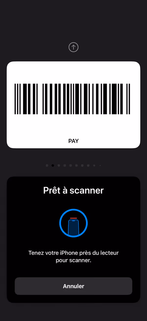 Mode caisse : le code-barres en plein écran