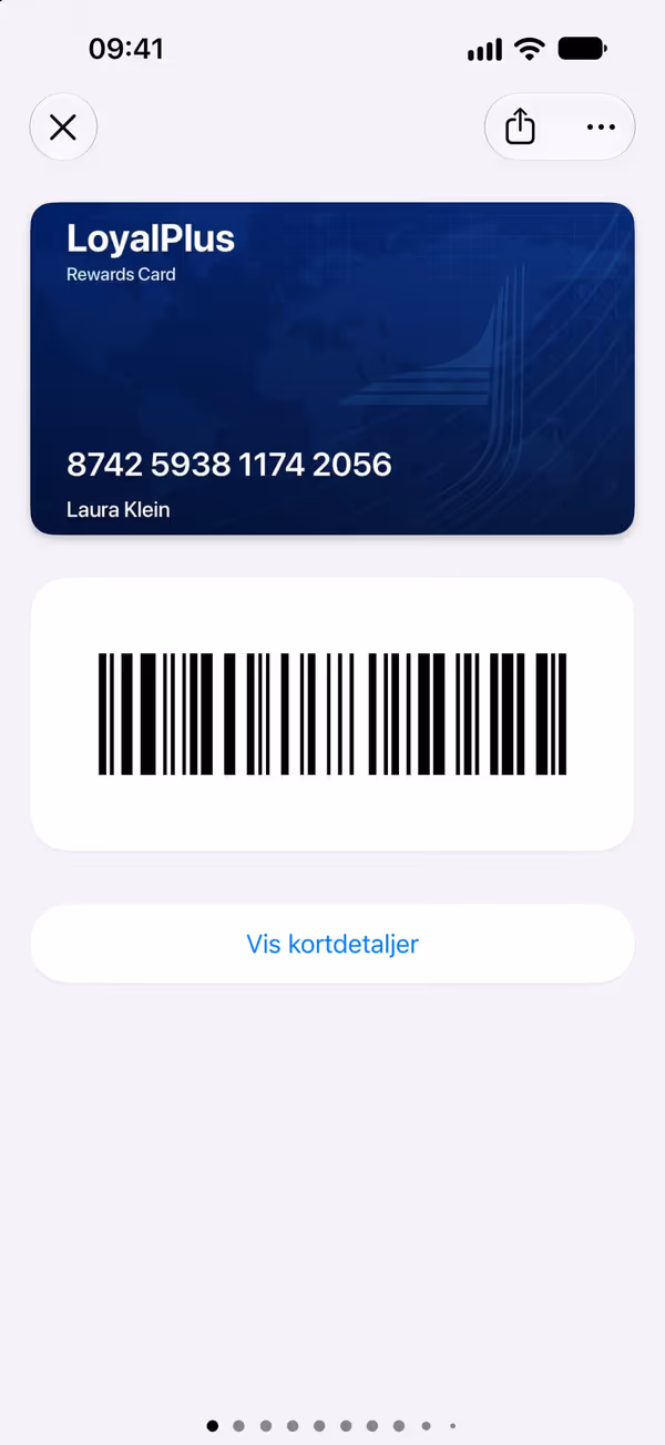 Det genkendte kort med detaljer